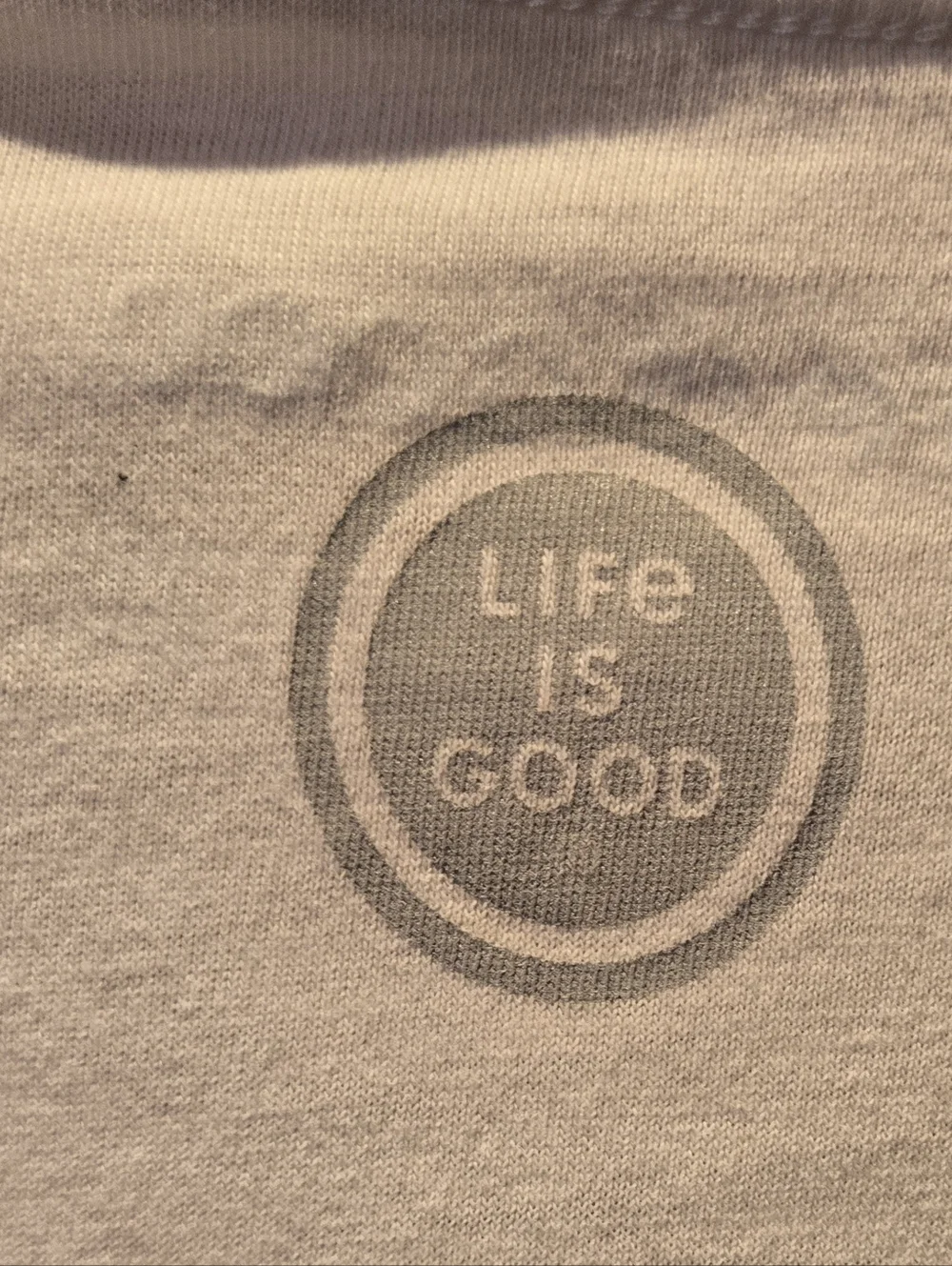 Life Is Good White V-Neck Tee with Beach Chairs - Picture 3 of 7